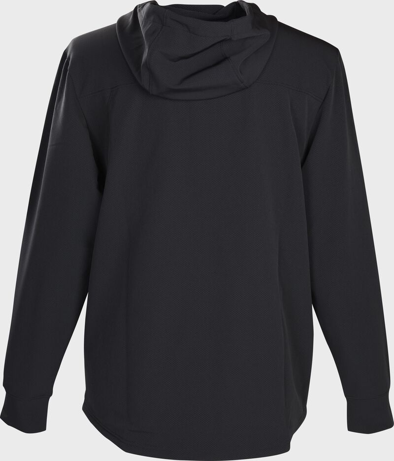 Back of a black Rawlings modern fit hoodie - SKU: RSGHZ-B