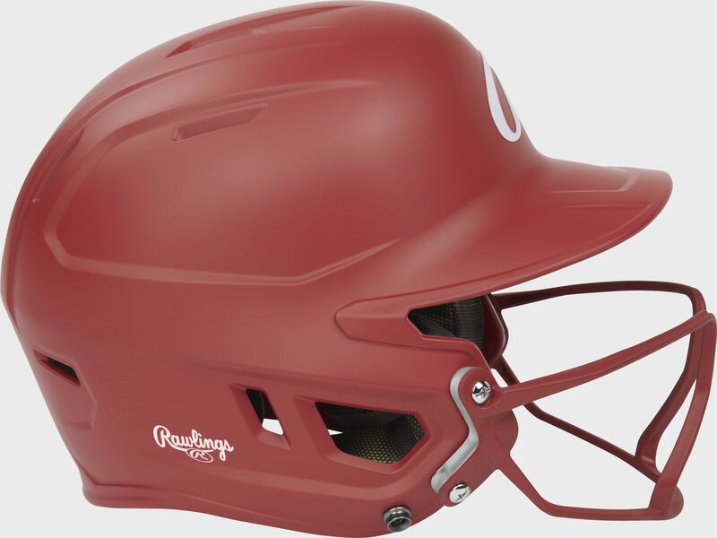 Rawlings Mach Hi-Viz Fastpitch Batting Helmet, Scarlet, Senior loading=