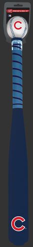Front of Rawlings Chicago Cubs Foam Bat and Ball Set in Team Colors With Team Name and Logo On Front SKU #01860008111