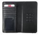 Inside of a black universal magnetic phone case with card slots and ID window on the left - SKU: RO90006-001 image number null