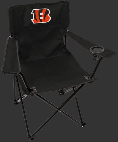 Front of Rawlings Black NFL Cincinnati Bengals Gameday Elite Chair With Team Logo SKU #00551063111
