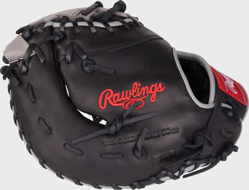 Black back of an Aaron Judge Foundation Series youth first base mitt - SKU: RSGRFDCT8-10B
