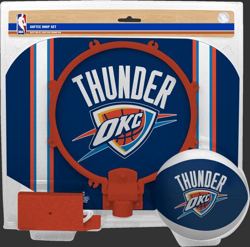 Rawlings Blue and Orange NBA Oklahoma City Thunder Softee Hoop Set With Team Logo SKU #03545053114