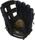 Black palm of a Rawlings Pro Preferred infield glove with black laces and a gold palm stamp - SKU: PROSNP4-20BR image number null