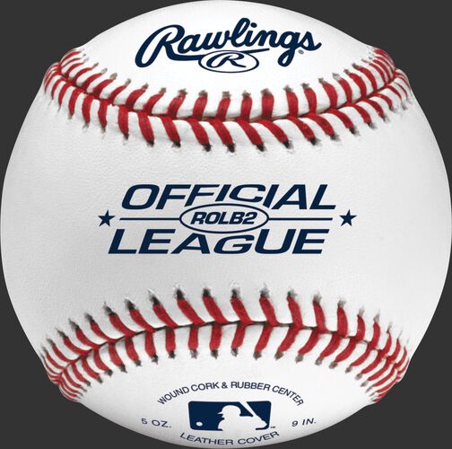 ROLB2 Official League youth practice baseball with raised seams
