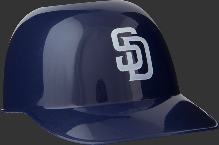 Front of Rawlings Navy Blue MLB San Diego Padres Snack Size Helmets With Team Logo SKU #01950019121