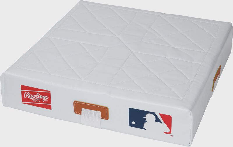 A white varsity size Rawlings quilted base - SKU: RSQB
