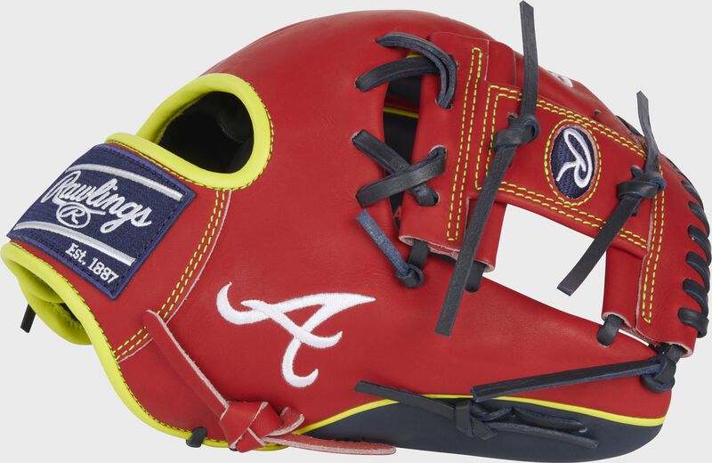 Rawlings 2023 Atlanta Braves Hoh Series Glove - Navy, Red & Volt - 11.5 in