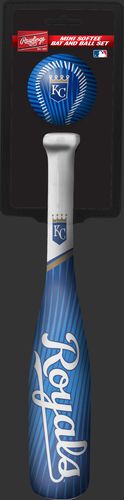 Rawlings Kansas City Royals Softee Mini Bat and Ball Set in Team Colors With Team Name and Logo On Front SKU #01160026114