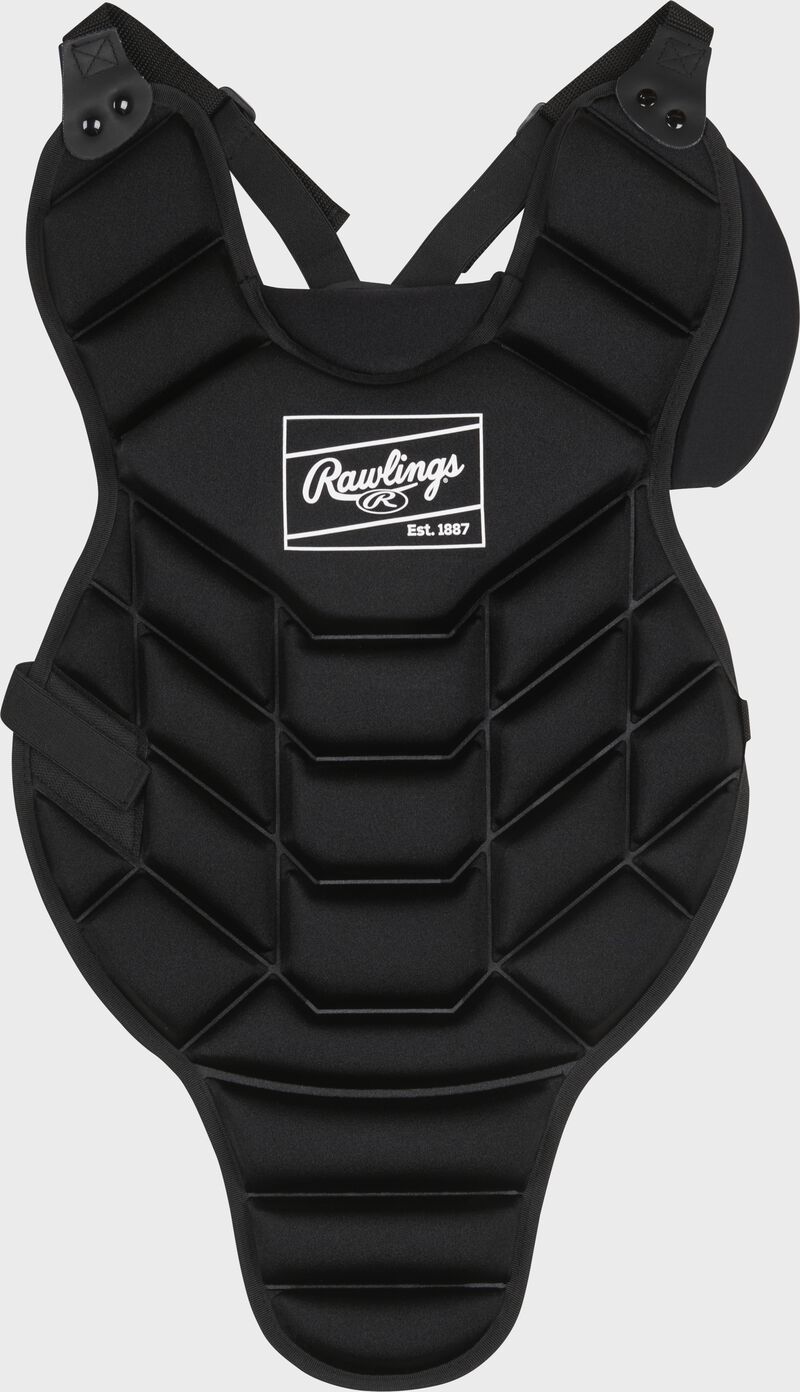 A black Rawlings junior Players Series chest protector loading=