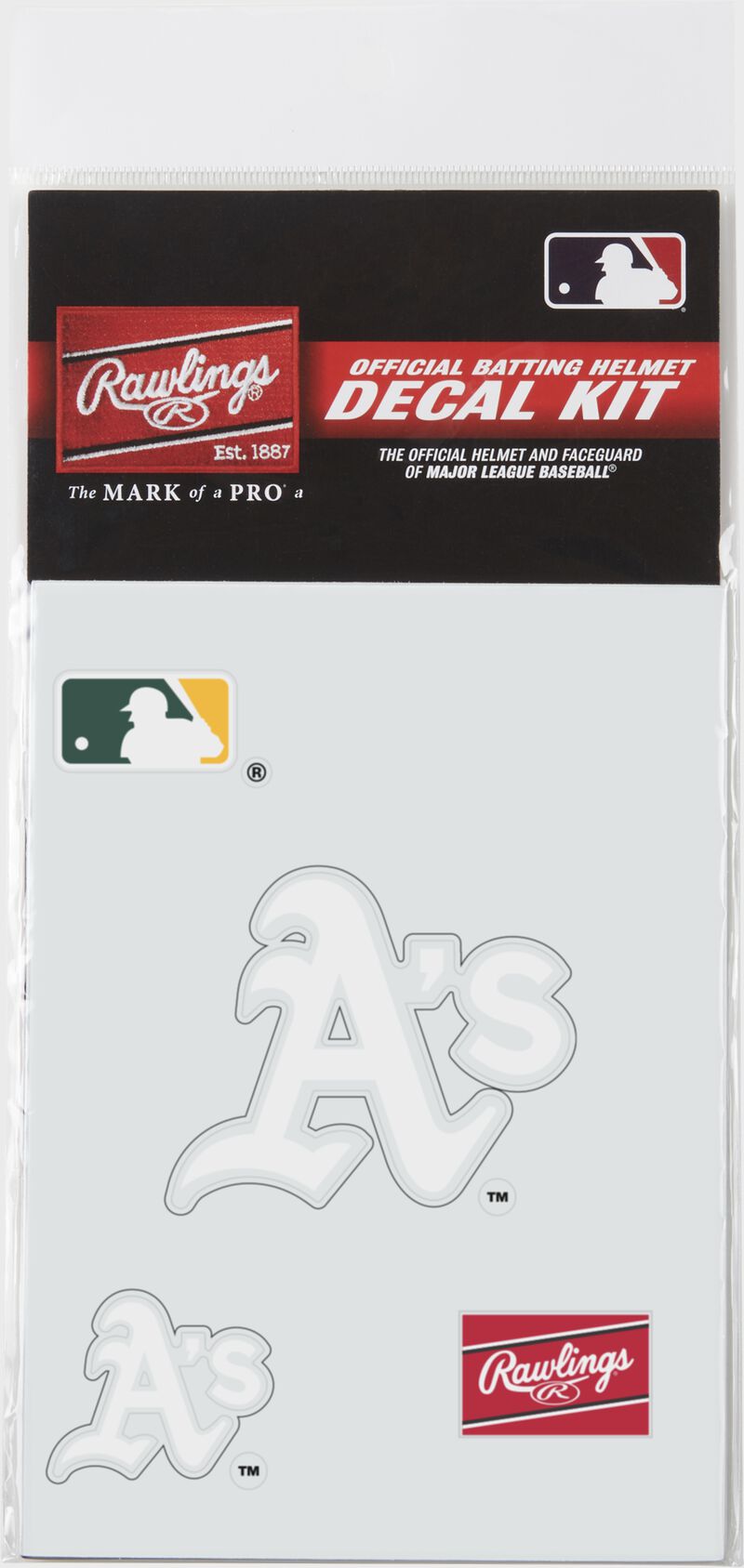 An Oakland Athletics replica decal kit