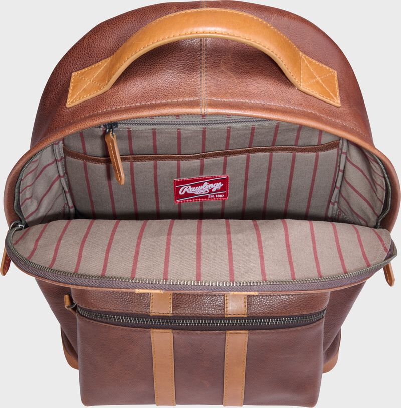 Inside view of a Rawlings Heritage Backpack