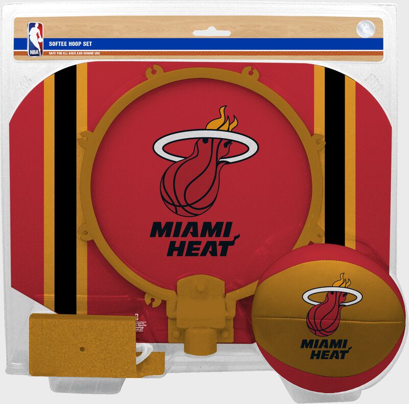 Rawlings Red and Gold NBA Miami Heat Softee Hoop Set With Team Logo SKU #03544205114