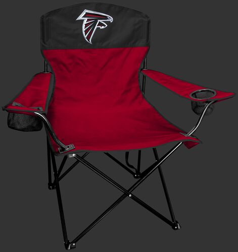 Front of Rawlings Red and Black NFL Atlanta Falcons Lineman Chair With Team Logo SKU #31021060111