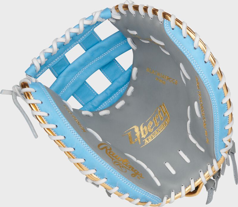 Liberty Advanced Color Series 34 in Catcher's Mitt, Gray/Columbia Blue, Right