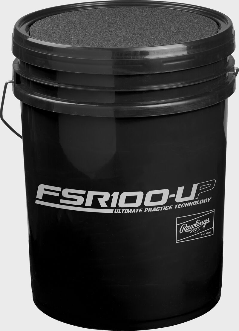 FSR100UPBUCK24 black bucket for Ultimate Practice technology collegiate baseballs