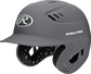 Front left-side view of Graphite Rawlings Velo Matte Batting Helmet - SKU: R16M image number null