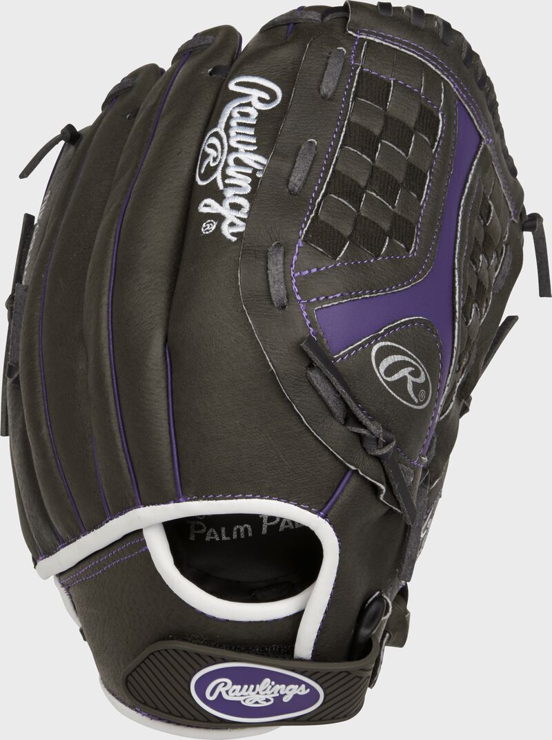ST1250FPUR 12.5-inch Storm outfield softball glove with a black back with adjustable Velcro wrist strap