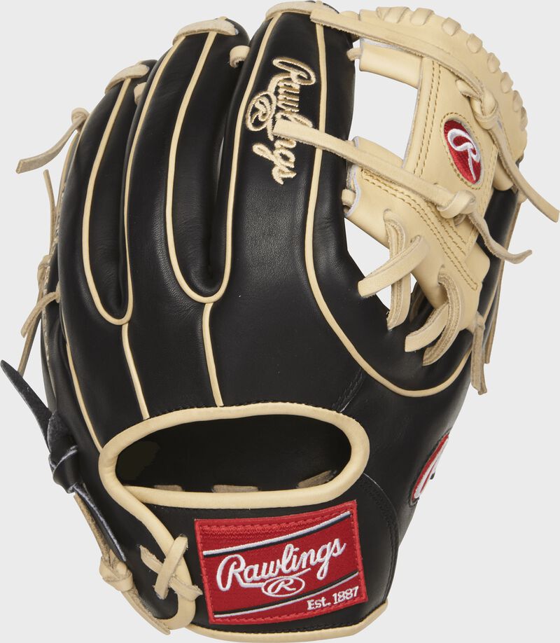 PROR314-2BC Heart of the Hide R2G glove with a black back and camel double-welting loading=
