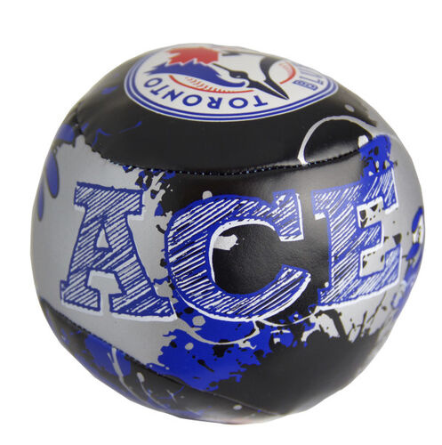 Top of Rawlings Toronto Blue Jays Quick Toss 4'' Softee Baseball With Team Mascot Name On Front In Team Colors SKU #01320004112