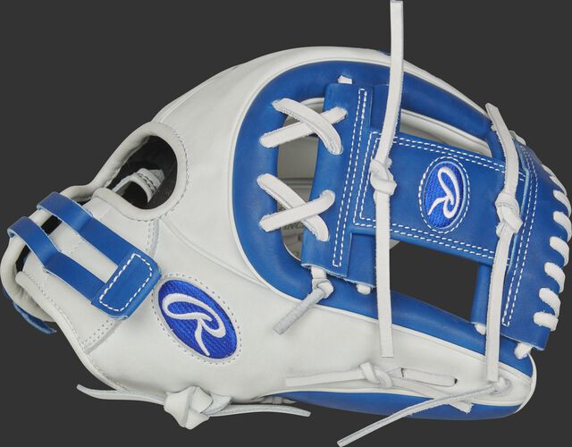 Thumb of a white RLA715SB-2R Liberty Advanced Color Series 11.75-inch infield glove with a royal I-web