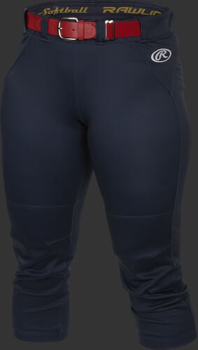 Front of Rawlings Navy Women's Yoga Style Softball Pant - SKU #WYP