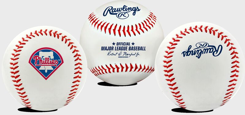 3 views of a MLB Philadelphia Phillies baseball