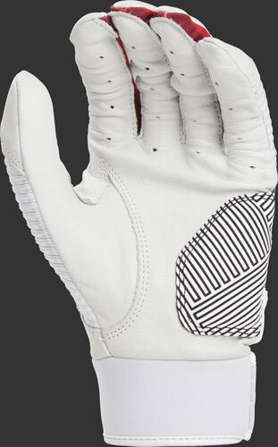 White palm of a white WH950BG-USA Workhorse batting glove