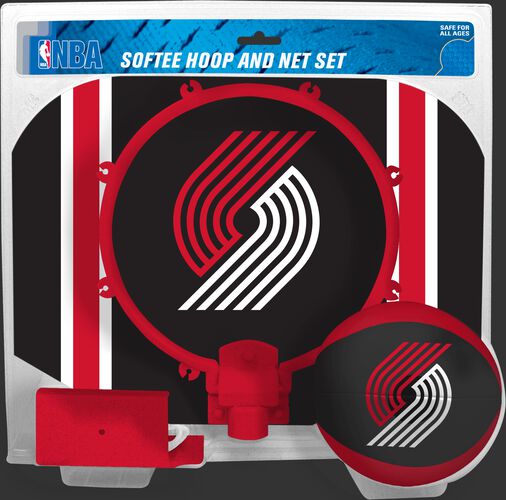 Rawlings Black and Red NBA Portland Trail Blazers Softee Hoop Set With Team Logo SKU #03544215114