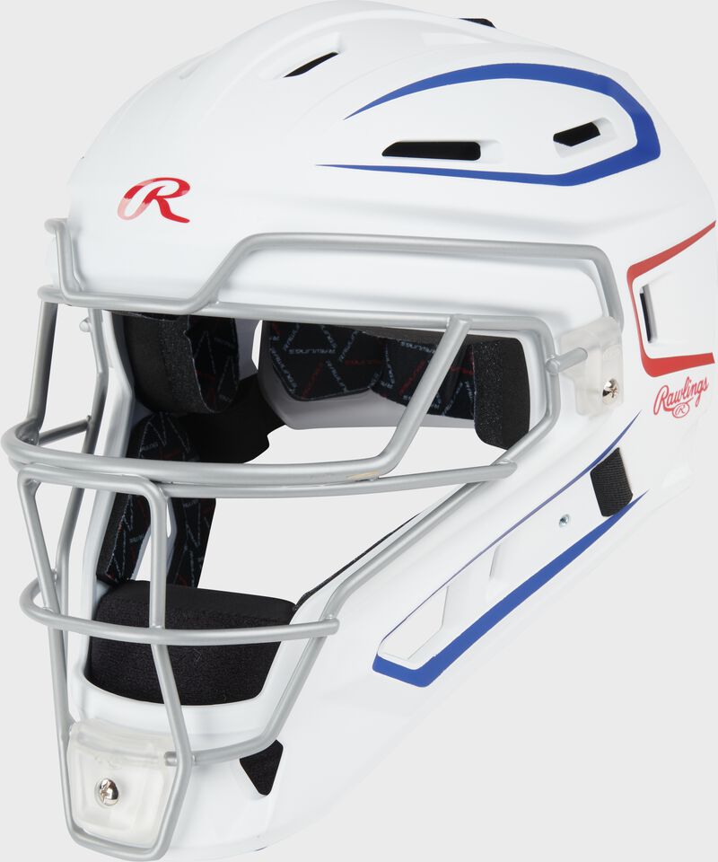 Limited Edition Mach Splatter Catcher's Gear Set, Adult, Scarlet/White/Royal