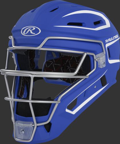 CHV27J royal Velo 2.0 youth catcher's helmet with white trim