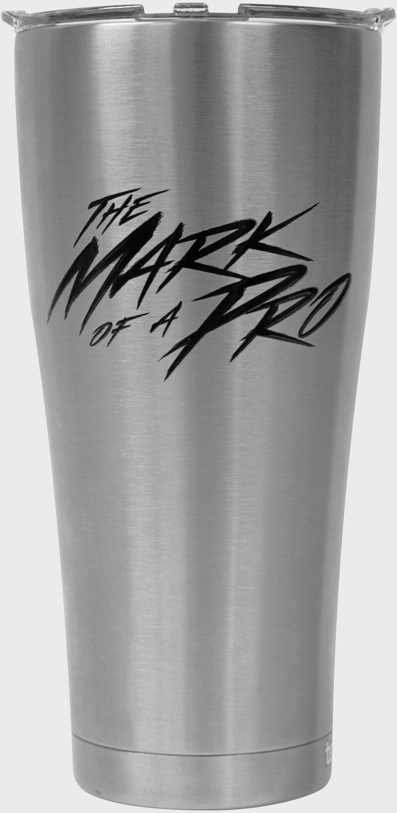 Back of Rawlings Stainless Steel 30oz Tervis Tumber With The Mark of A Pro In Black Text SKU #1307069