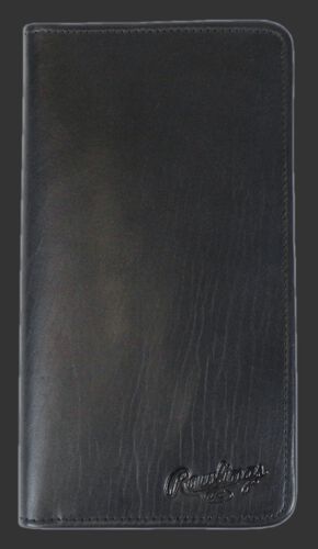 Rawlings Black Universal Magnetic Leather Phone Wallet With Brand Name SKU #RO90001-001