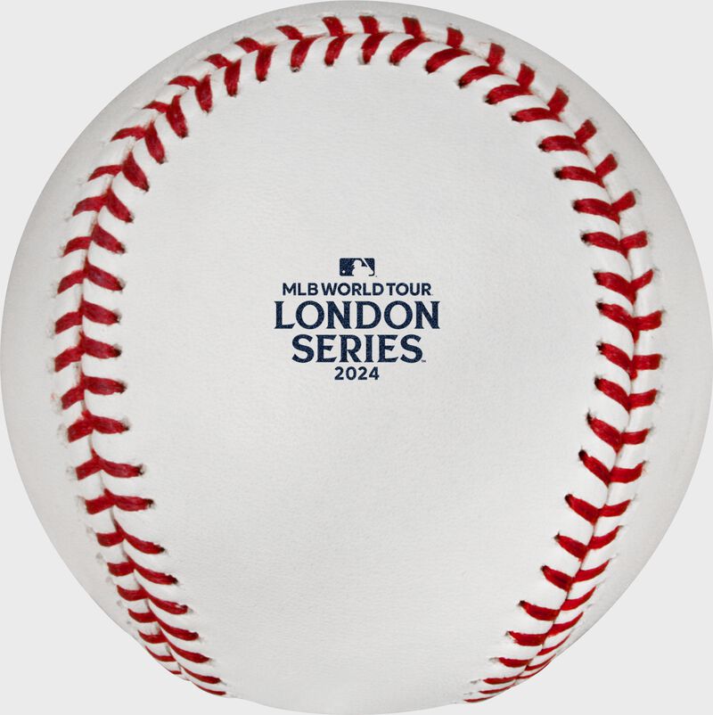 2024 London Series logo stamped on a MLB baseball