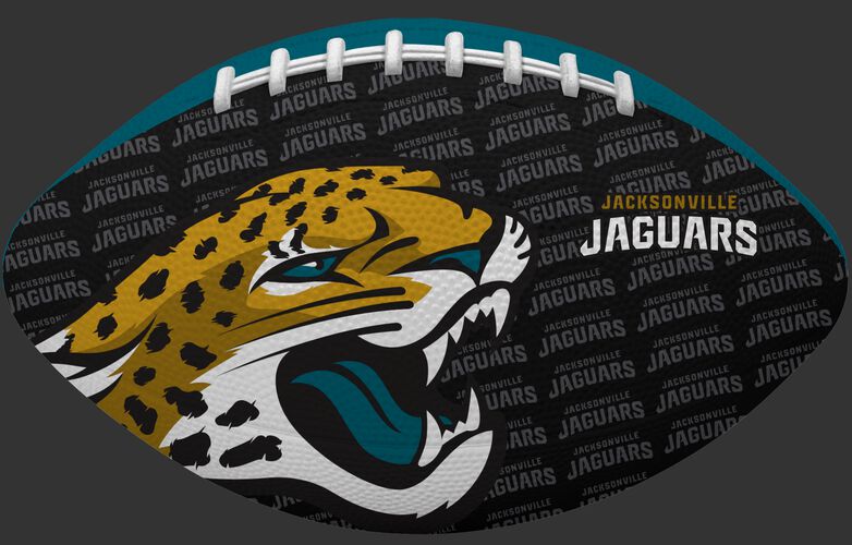 Black side of a NFL Jacksonville Jaguars Gridiron football with the team logo SKU #09501091121