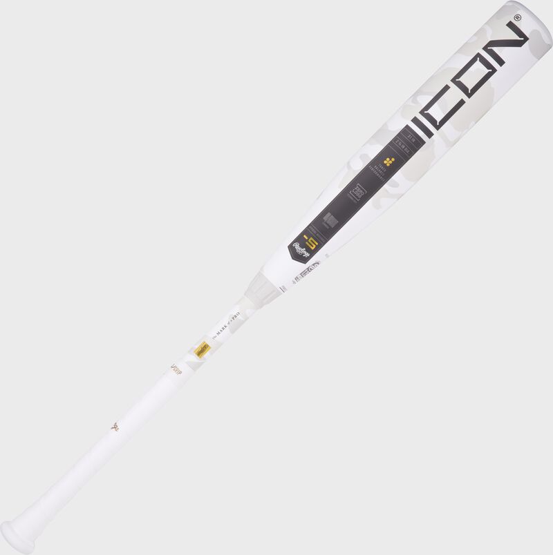 Main image of a white 2025 Rawlings Icon -5 USSSA baseball bat