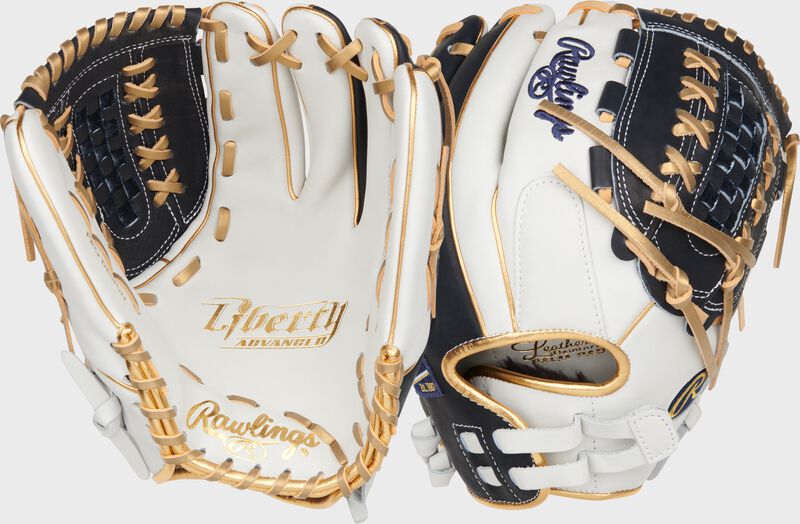 Liberty Advanced Color Series 12.5 in Fastpitch Glove, White/Navy, Right