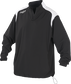 Front of Rawlings Black Adult Long Sleeve Quarter-Zip Jacket - SKU #FORCEJ-B-88