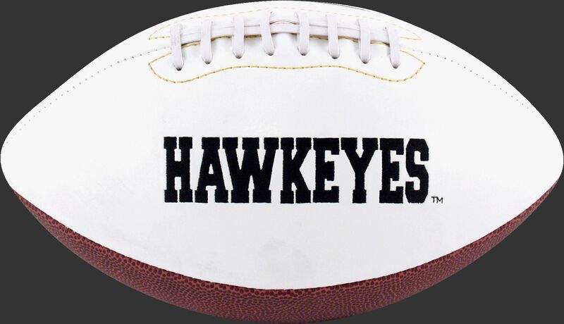 White NCAA Iowa Hawkeyes Football With Team Name SKU #05733075122