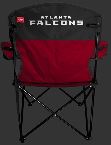 Back of Rawlings Red and Black NFL Atlanta Falcons Lineman Chair With Team Name SKU #31021060111