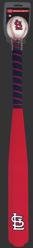 Front of Rawlings St. Louis Cardinals Foam Bat and Ball Set in Team Colors With Team Name and Logo On Front SKU #01860007111