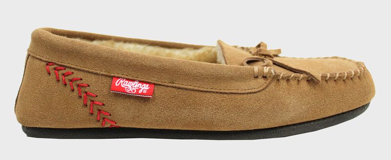 Women's Baseball Stitch Moccasin Slides - SKU: RF50007-204