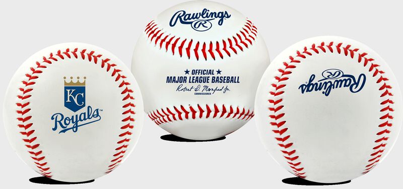 3 views of a MLB Kansas City Royals baseball