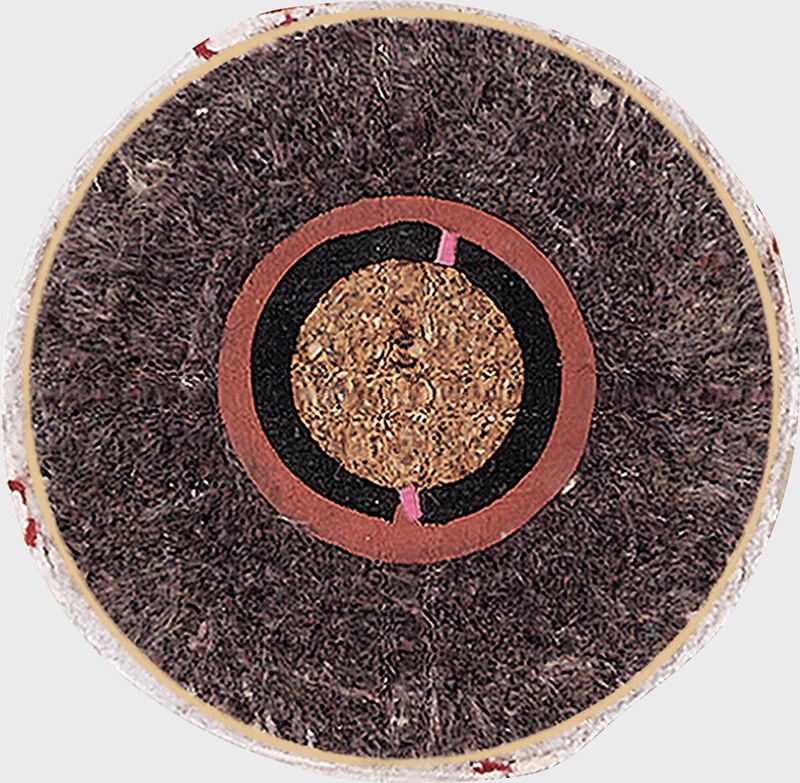 Cutaway of R100-AL American League ball with a cork center