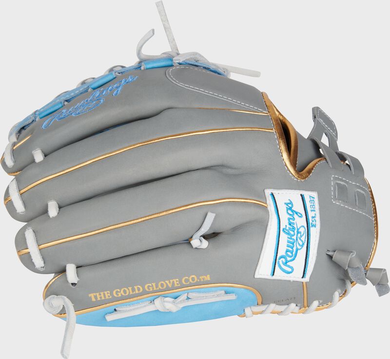 Liberty Advanced Color Series 12.5 in Fastpitch Glove, Gray/Columbia Blue, Left