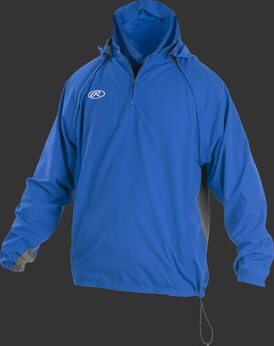 Front of Rawlings Royal Adult Long/Short Sleeve Jacket - SKU #TRITHR-DG-91