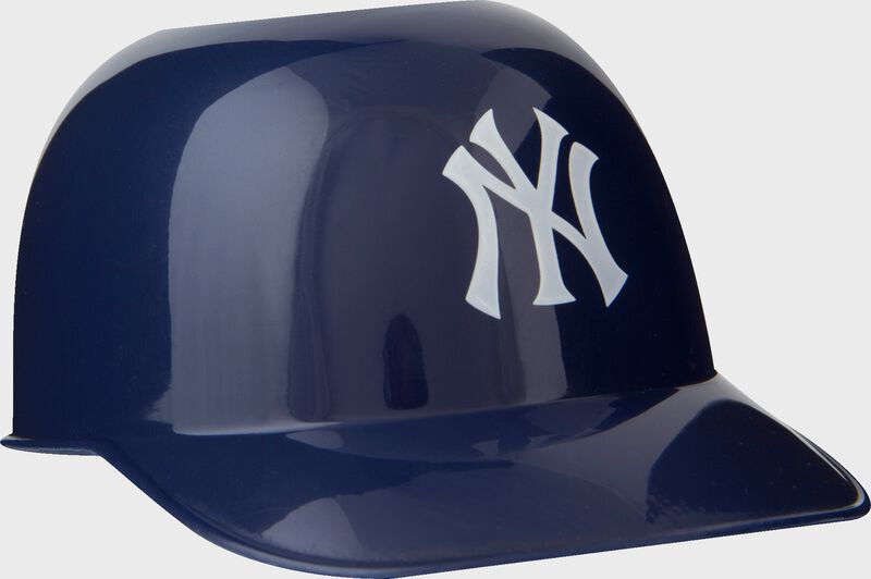 Front of Rawlings Navy Blue MLB New York Yankees Snack Size Helmets With Team Logo SKU #01950030121