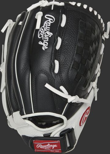 RSO125BW 12.5-inch Shut Out Basket web glove with a black back and Velcro wrist strap