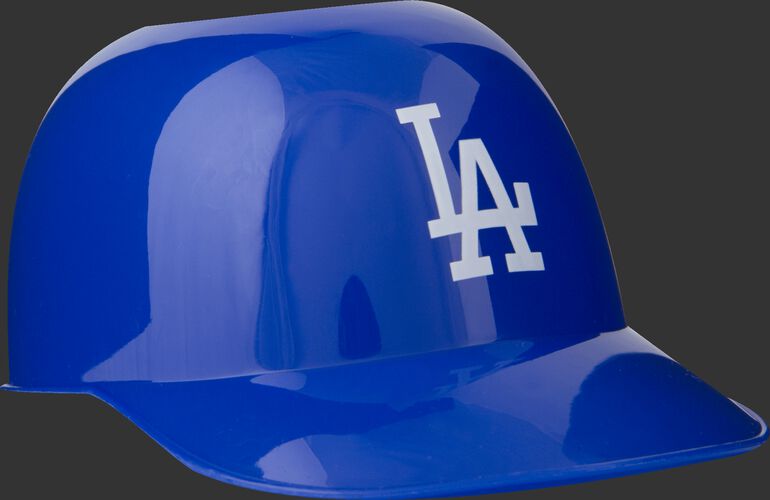 Front of Rawlings Blue MLB Los Angeles Dodger Snack Size Helmets With Team Logo SKU #01950011121