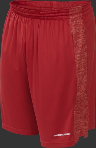Front of Rawlings Scarlet Adult Launch Training Shorts - SKU #LS9